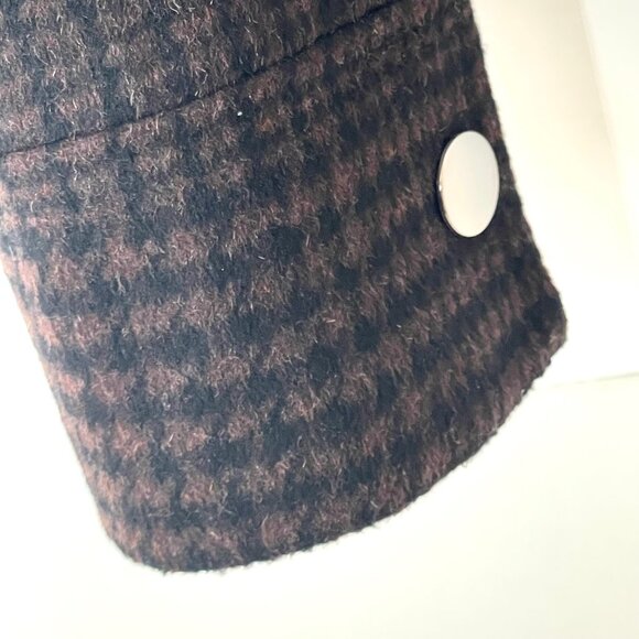 Rails Cheyenne Houndstooth Zip Jacket Brown Wool Blend Womens S - Picture 11 of 13